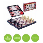 Настольная игра 1TOY 3 в 1 шашки, шахматы, нарды (kastd)
