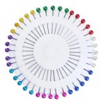 Булавки на пластине Дамское счастье с цветной головкой, 1 упаковка (kastd)