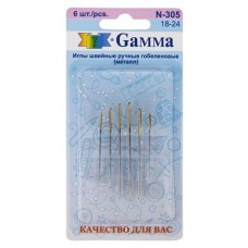 Иглы GAMMA ручные гобеленовые, 6шт (kastd) в магазинах Ашан