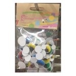 Наклейки АШАН Красная птица Глазки, 100 шт (kastd)