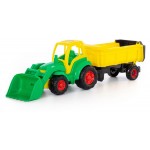 Игрушка Полесье Трактор Чемпион с ковшом и полуприцепом (kastd)