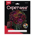 Скретчинг LORI Цветы, 18х24 см (kastd)