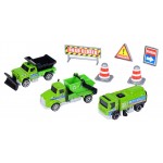 Набор металлических машинок AUTODRIVE с дорожными знаками, 3 шт (kastd)