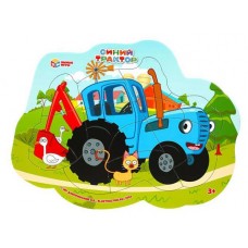 Фигурный пазл в рамке Умные игры Синий Трактор, 15 деталей (kastd) в магазинах Ашан