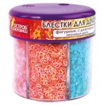 Блестки для декора Остров Сокровищ Фигурные неоновые, 6 цветов х 9 г (kastd)