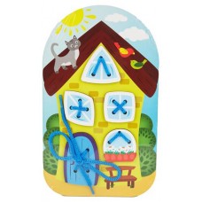 Игра развивающая FOFA Шнуровка Домик, 175х280х8 мм (kastd) в магазинах Ашан