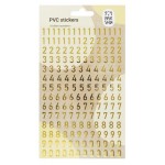 Наклейки ПВХ Meshu Golden numbers 10х21см фольга, 170 наклеек (kastd)
