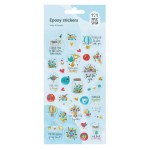 Наклейки гелевые Meshu Key to heart 10[22см, фольга, 32 наклейки (kastd)