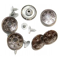 Пуговица джинсовая Дамское счастье 17 мм, 10 шт (kastd) в магазинах Ашан