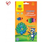 Карандаши цветные Мульти-Пульти Енот в саванне с точилкой, 12 цветов (kastd)