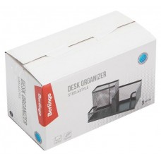 Подставка настольная Berlingo Steel&Style 3 секции металлическая черная, 10,2х18,6х9,5 см (kastd) в магазинах Ашан