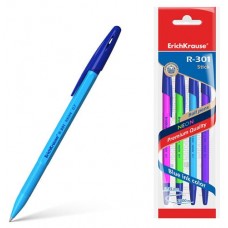 Набор из ручек шариковых ErichKrause R-301 Neon Stick 0.7, синяя, 4 шт (kastd) в магазинах Ашан
