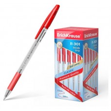 Ручка шариковая ErichKrause R-301 Classic Stick&Grip 1.0, красная, 1 шт (kastd) в магазинах Ашан