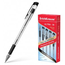 Ручка шариковая ErichKrause Ultra-30 Stick&Grip Classic, черная, 1 шт (kastd) в магазинах Ашан