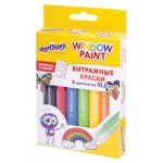 Краски витражные ЮНЛАНДИЯ яркие цвета, 10,5 мл х 6 шт (kastd)