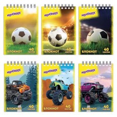 Блокнот ЮНЛАНДИЯ Монстр-трак Футбол клетка А7, 40 л (kastd) в магазинах Ашан