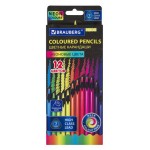 Карандаши цветные BRAUBERG Neon, 12 цветов (kastd)