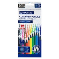 Карандаши цветные BRAUBERG, 12 цветов (kastd) в магазинах Ашан