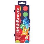 Краски акварельные ErichKrause Jolly Friends Neon, 12 цветов (kastd)