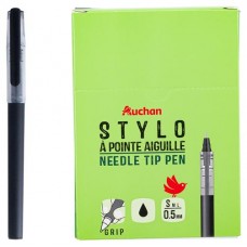 Ручка-роллер АШАН Красная птица 0,5 мм черная, 1 шт (kastd) в магазинах Ашан