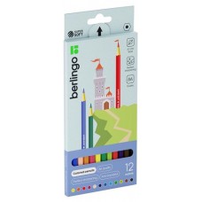 Карандаши цветные Berlingo SuperSoft Замки, 12 цветов (kastd) в магазинах Ашан