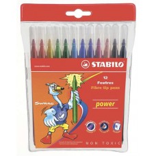 Фломастеры Stabilo Power, 12 цветов (kastd) в магазинах Ашан