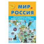 Карта Атлас Принт Мир и Россия Природные зоны (kastd)