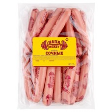 Сосиски Папа может Сочные 1,5-2,2 кг, 1 упаковка ~ 2,125 кг (kastd) в магазинах Ашан