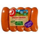 Сардельки АШАН Красная птица Тамбовские, 400 г (kastd)