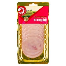 Ветчина АШАН Красная птица из индейки в нарезке, 150 г (kastd) в магазинах Ашан