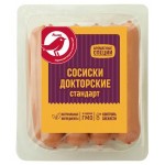 Сосиски АШАН Красная птица Докторские, 400 г (kastd)