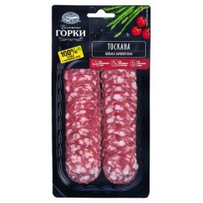 Колбаса сырокопченая Ближние горки Тоскана нарезка, 75 г (kastd) в магазинах Ашан