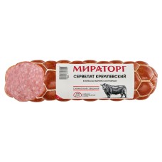 Колбаса варено-копченая Мираторг Сервелат Кремлевский, 375 г (kastd) в магазинах Ашан