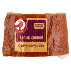 Балык свиной сырокопченый АШАН Красная птица, вес (kastd) в магазинах Ашан
