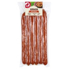 Колбаски АШАН Красная птица полукопченые для гриля, 300 г (kastd) в магазинах Ашан