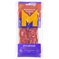 Колбаса сырокопченая ММК Брусничная, 100 г (kastd) в магазинах Ашан