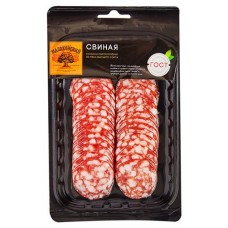 Колбаса сырокопченая Малаховский мясокомбинат Свиная нарезка, 100 г (kastd) в магазинах Ашан