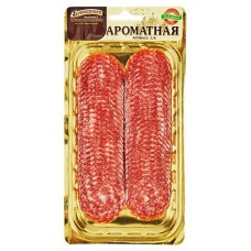Колбаса сырокопченая Егорьевская КГФ Ароматная нарезка, 100 г (kastd) в магазинах Ашан