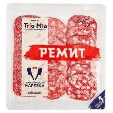 Колбаса сырокопченая Ремит Ассорти TRIO MIO нарезка, 100 г (kastd) в магазинах Ашан