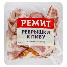 Ребрышки копчено-вареные Ремит к пиву, 300 г (kastd) в магазинах Ашан