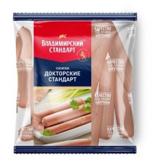 Сосиски Владимирский стандарт Докторские, 600 г (kastd) в магазинах Ашан