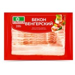 Бекон варено-копченый ВЕЛКОМ Венгерский нарезка, 200 г (kastd)