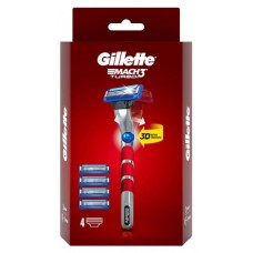 Бритва мужская Gillette Mach3 Turbo с 4 сменными кассетами c символикой UEFA Champions League (kastd) в магазинах Ашан