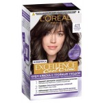 Крем-краска для волос LOréal Paris Excellence Cool Crème Ультрапепельный каштановый тон 4.11, 192 мл (kastd)