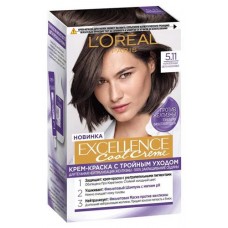 Крем-краска для волос LOréal Paris Excellence Cool Crème Ультрапепельный светло-каштановый тон 5.11, 192 мл (kastd) в магазинах Ашан