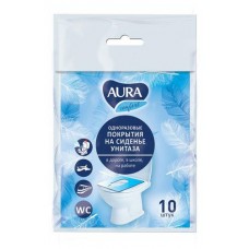 Покрытие на сиденье унитаза Aura одноразовое, 10 шт (kastd) в магазинах Ашан