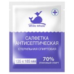 Салфетка антисептическая White Whale спиртовая 13,5 х18,5 см, 1шт (kastd)