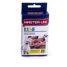 Лейкопластырь Master Uni KIDS бактерицидный, 20 шт (kastd) в магазинах Ашан