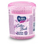 Ватные палочки Aura Beauty стакан, 100 шт (kastd)