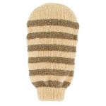 Мочалка массажная Foerster's полосатая из органического хлопка и льна, 1 шт (kastd)